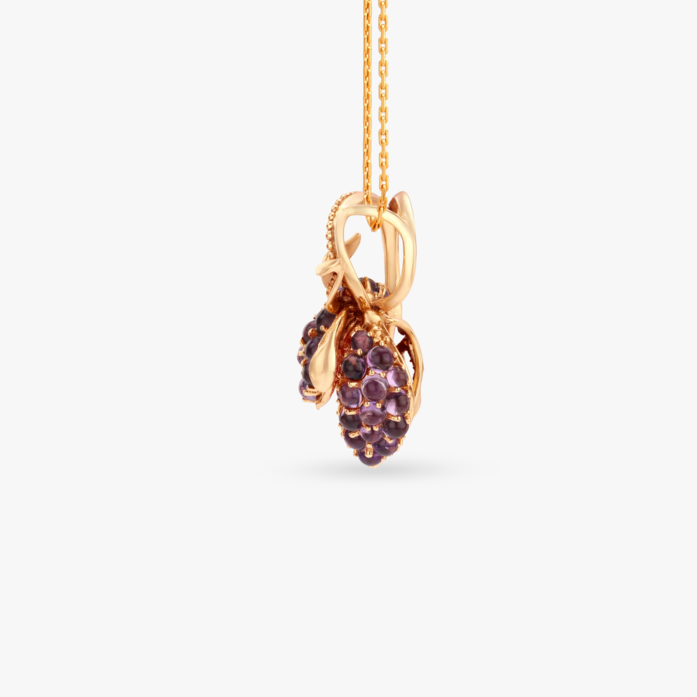 Sunlit Bud Gold Pendant and Earrings Set,,hi-res image number null