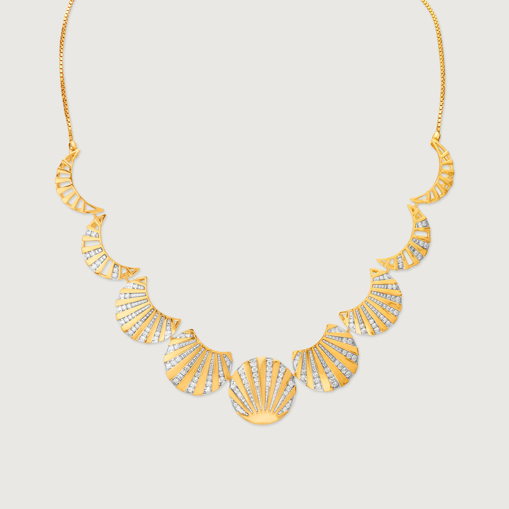 Golden Ray Diamond Necklace,,hi-res image number null