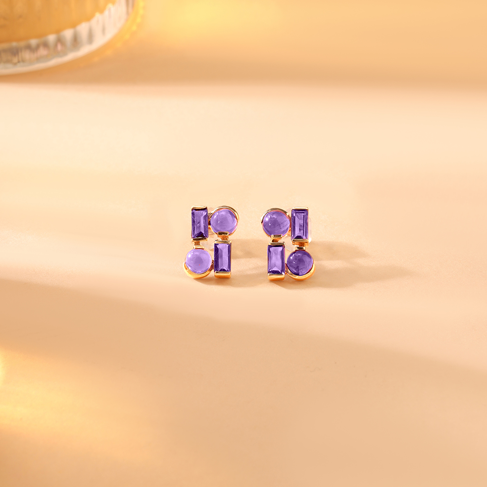 Erica Bailey Amethyst Stud Earrings main image 0