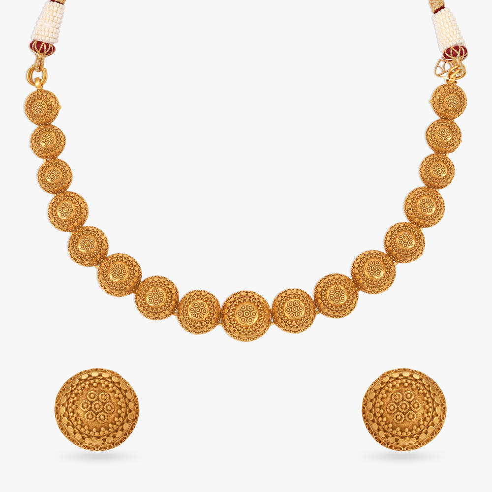 Opulent Filigree Work Choker Necklace Set,,hi-res image number null