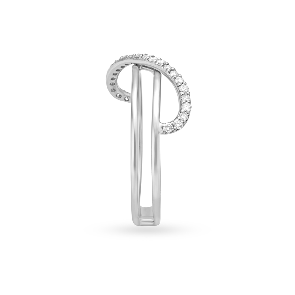 Elegant Wave Diamond Finger Ring,,hi-res image number null