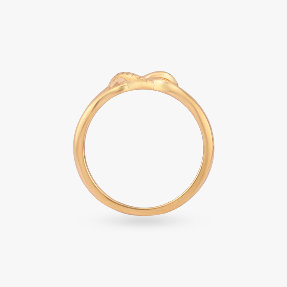 Linked Curve Gold Ring,,hi-res image number null