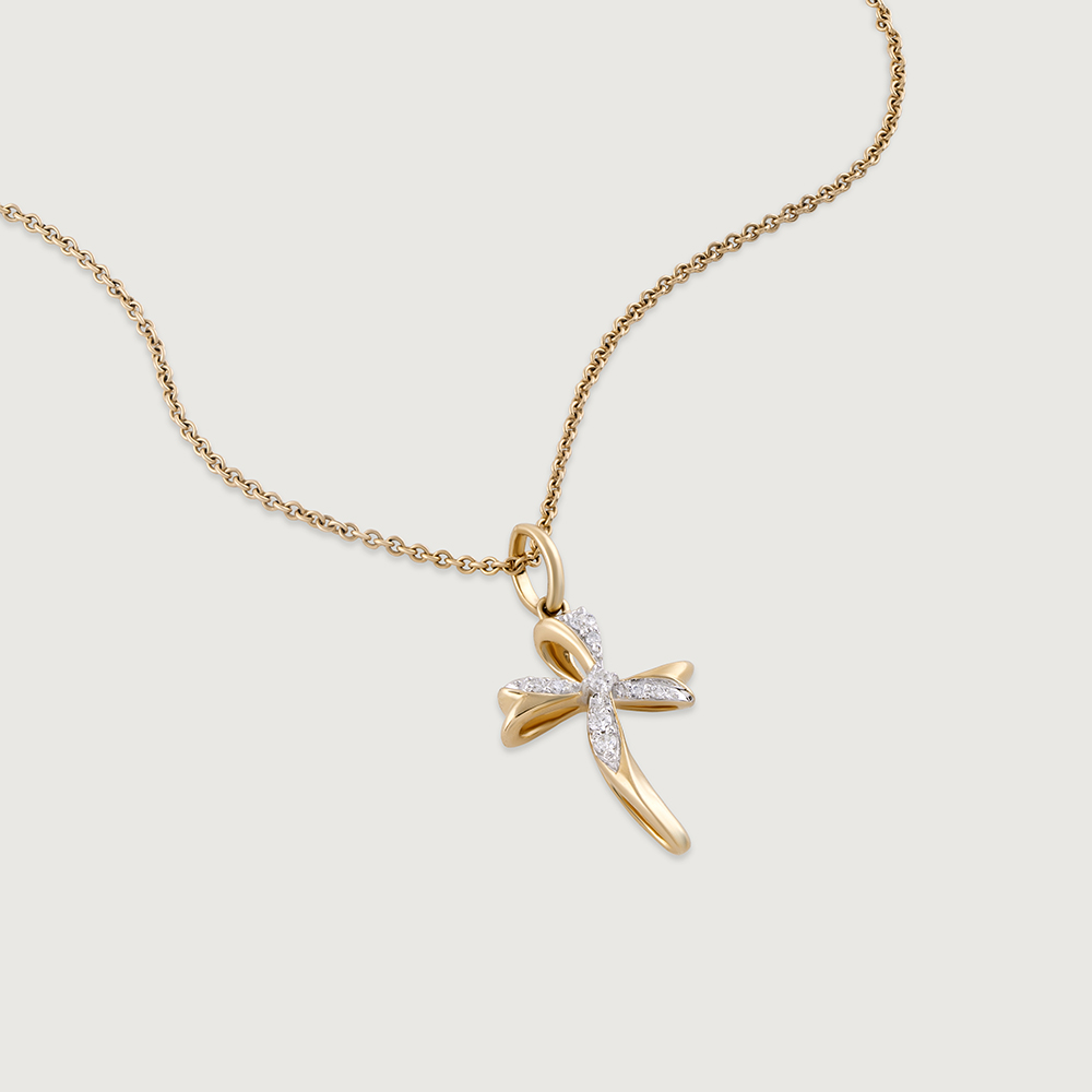 Holy Cross Gold and Diamond Pendant,,hi-res image number null