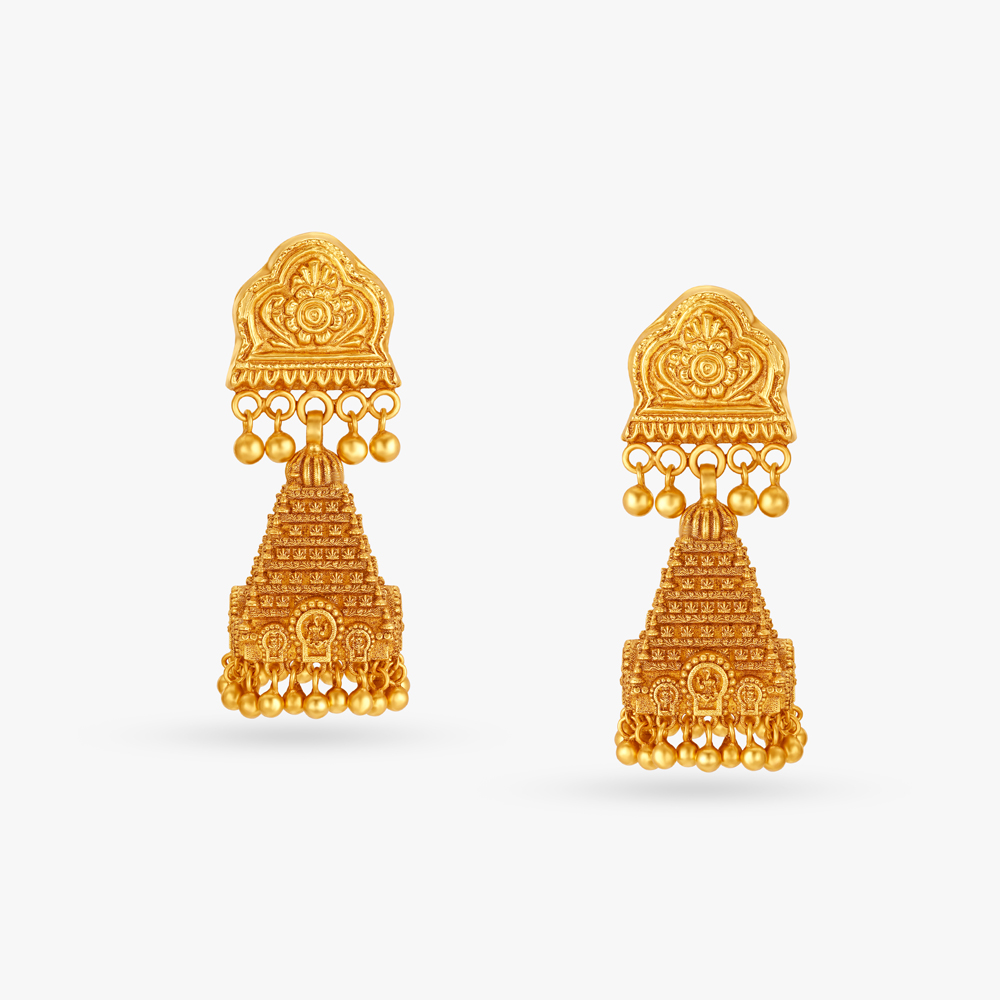 Magnificent Temple Art Jhumkas,,hi-res image number null