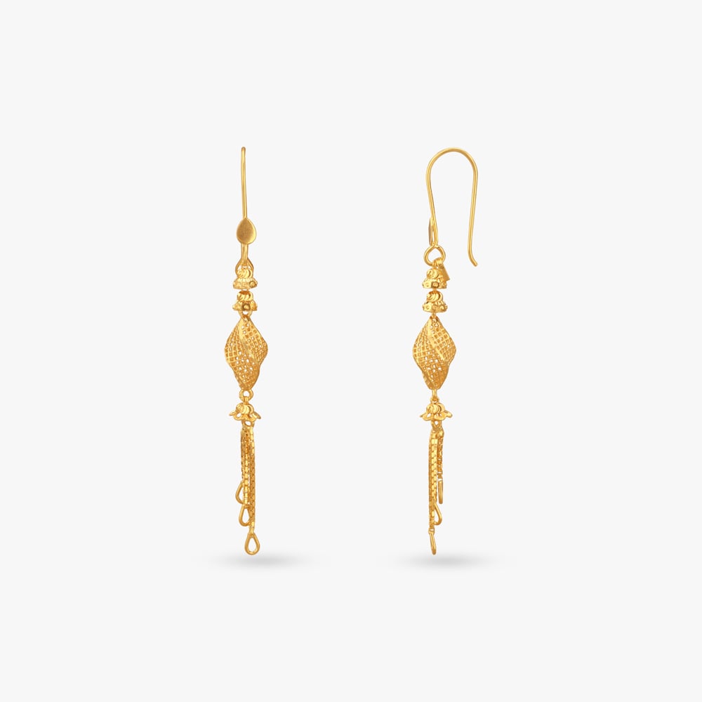 

Lustre Mesh Gold Hoop Earrings
