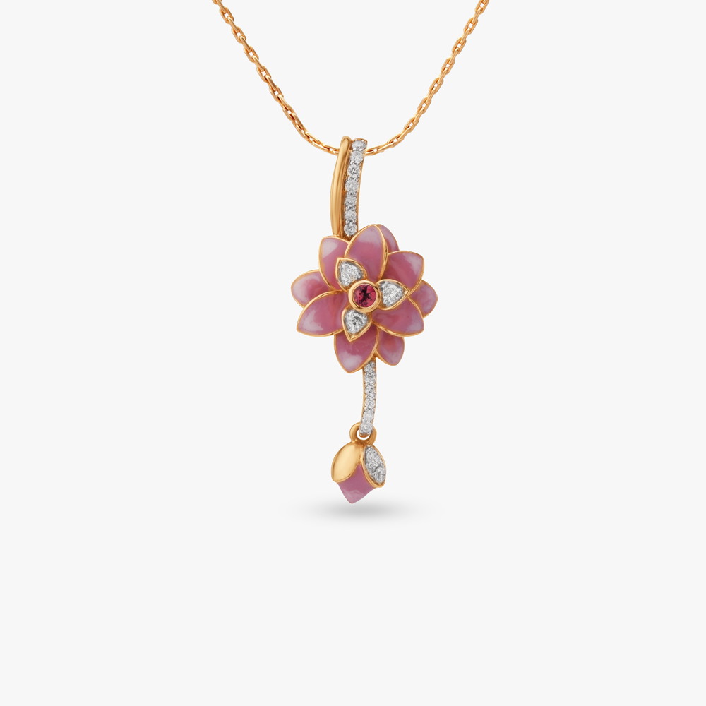 Enchanted Petal Diamond Pendant,,hi-res image number null