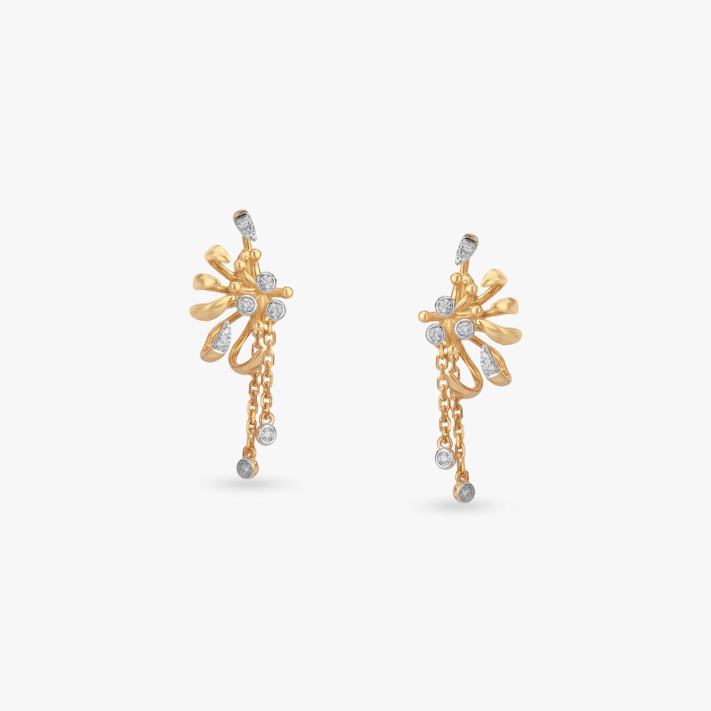 

Luminous Trail Diamond Drop Earrings