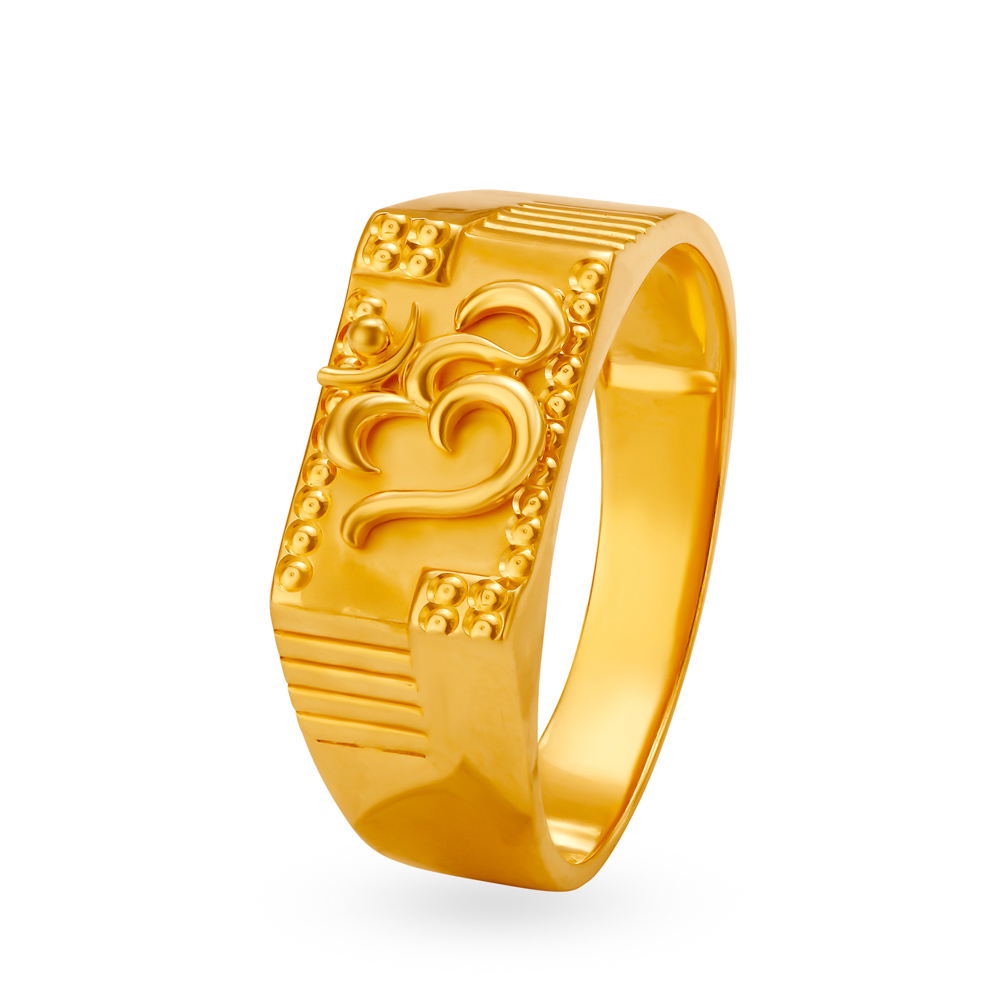 Imperial 22 Karat Gold Om Finger Ring