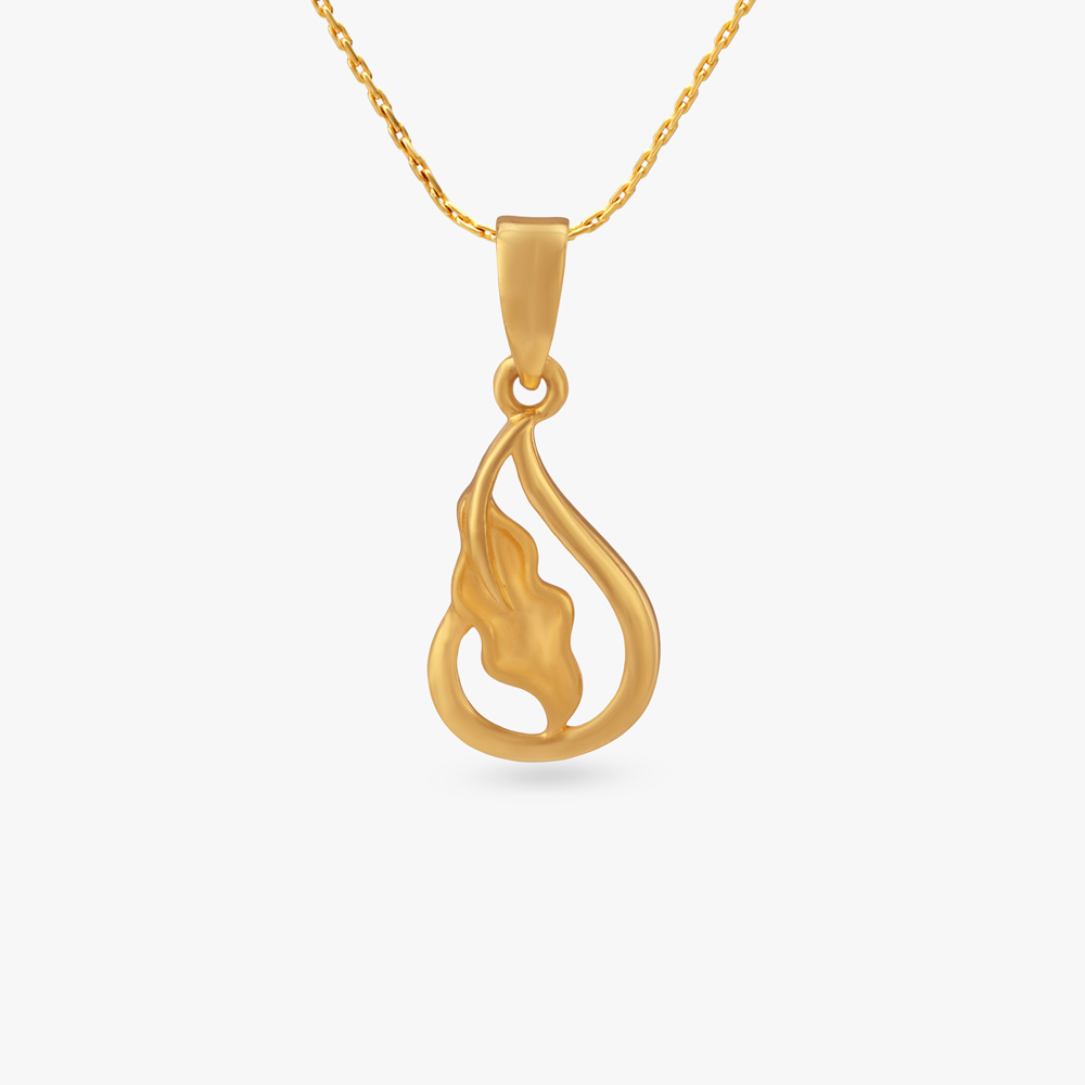 Striking Flame Gold Pendant,,hi-res image number null