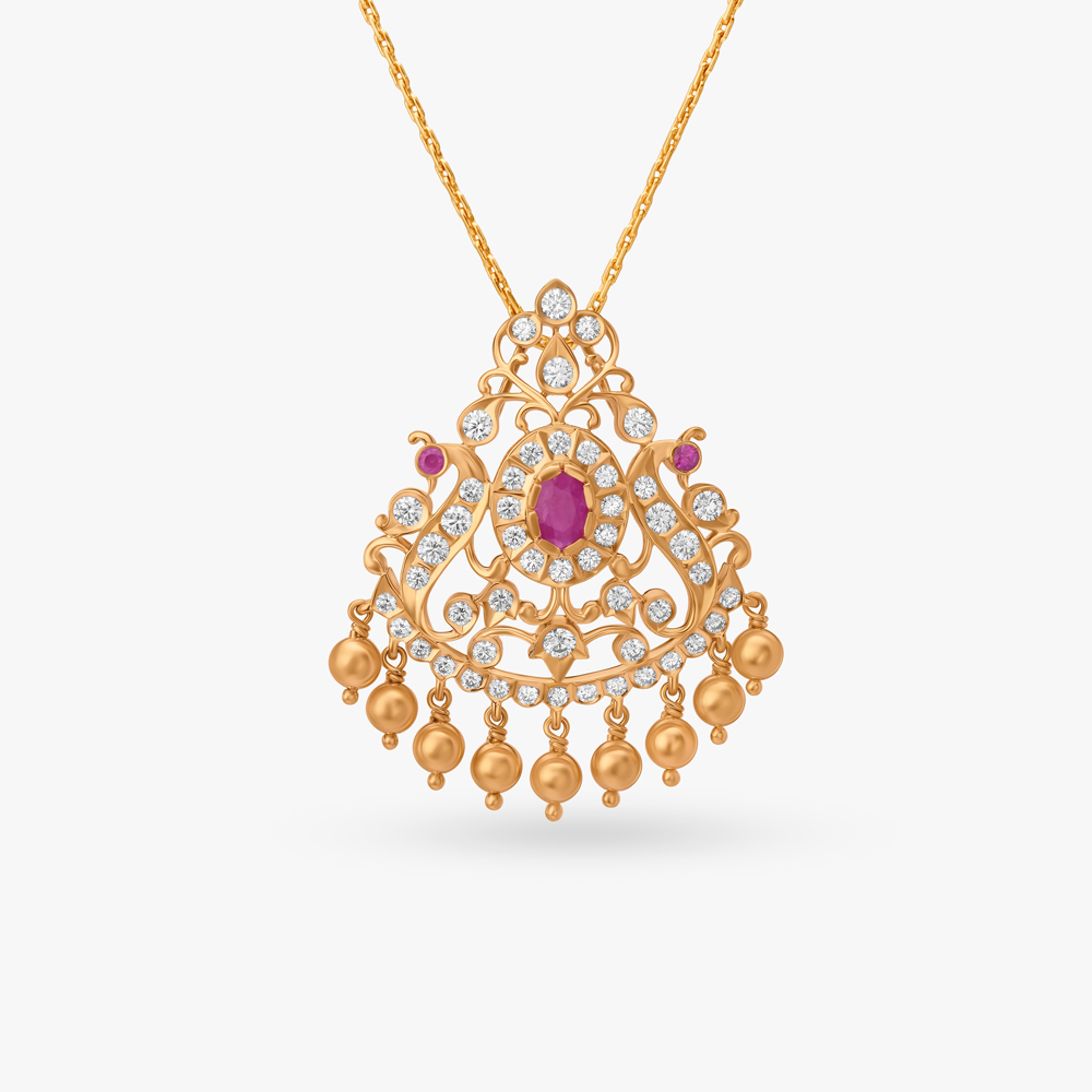 Nature-Inspired Diamond Pendant