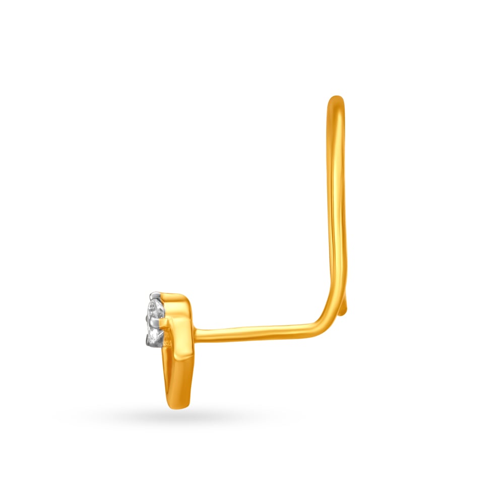 Charming Single Stone Diamond Nose Pin,,hi-res image number null