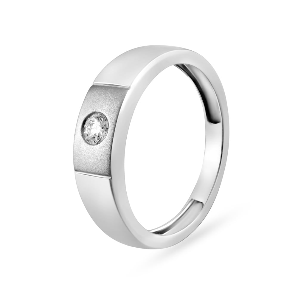Dashing 950 Pure Platinum And Diamond Finger Band,,hi-res image number null