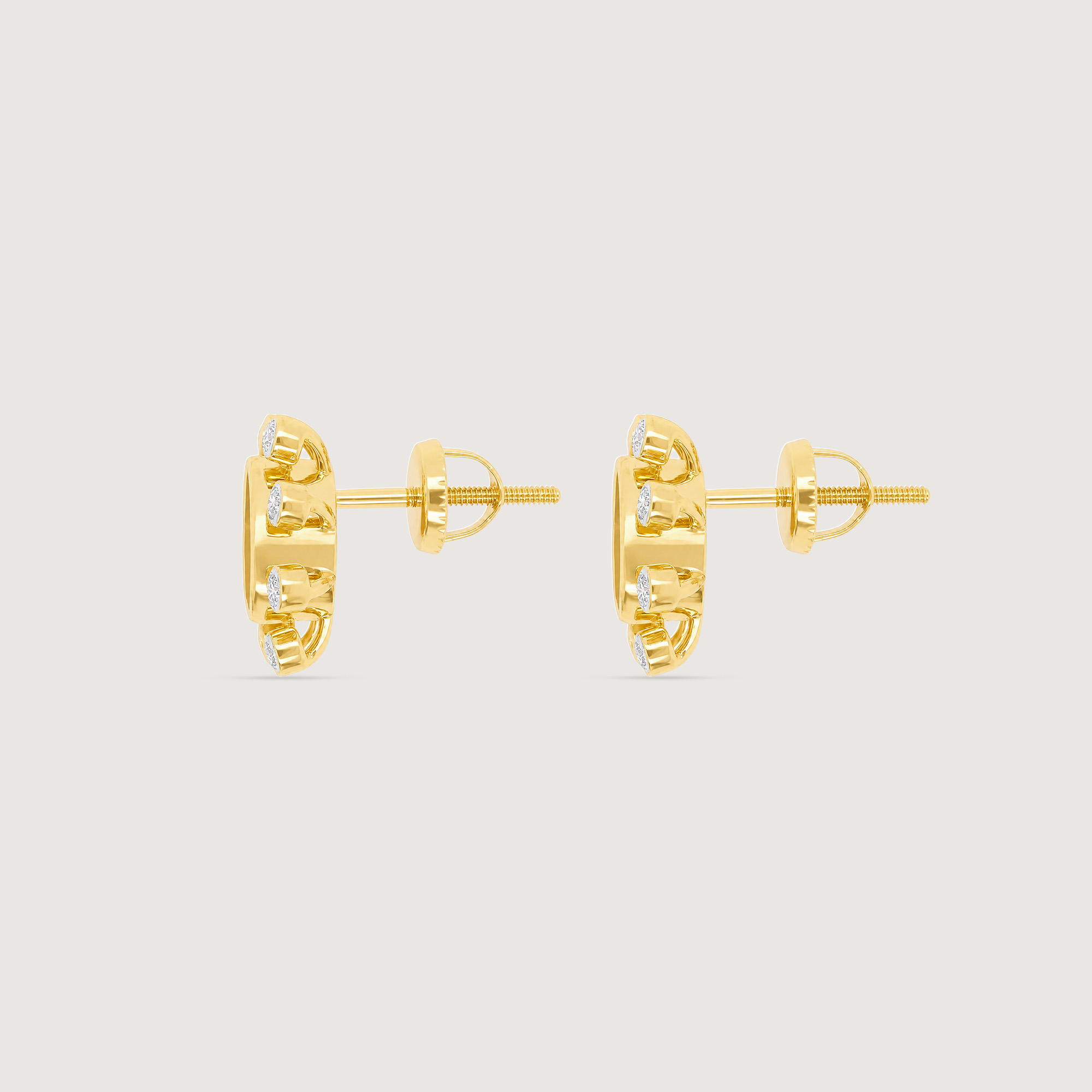 Radiant Halo Polki Diamond Stud Earrings,,hi-res image number null