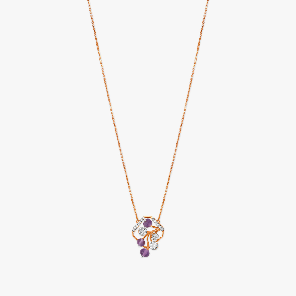 Lilac Mist Pendant with Chain,,hi-res image number null