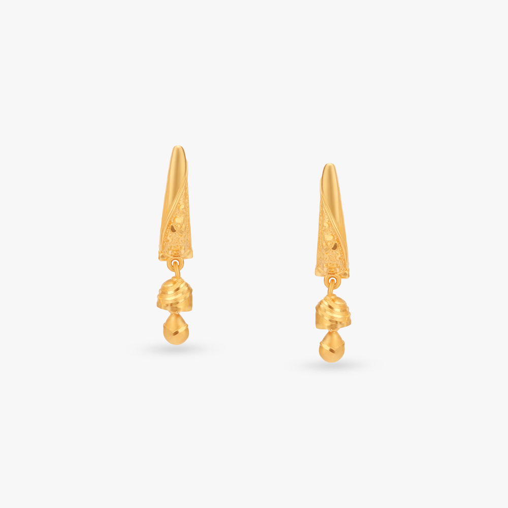 Gilded Triangle Gold Hoop Earrings,,hi-res image number null