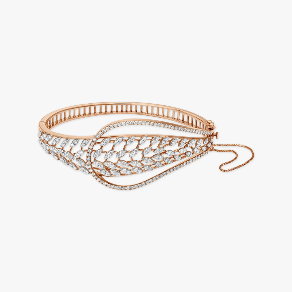 Enigmatic Broad Cuff Diamond Bangle,,hi-res image number null