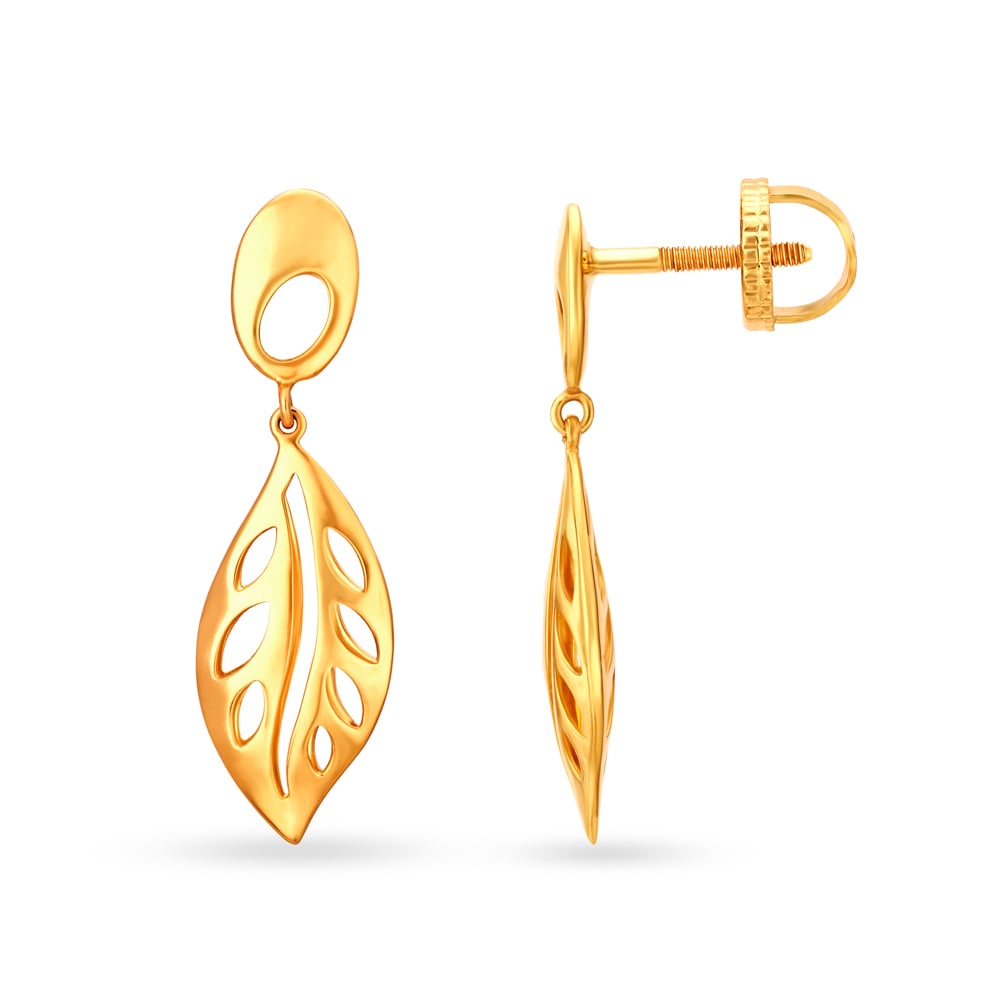 Elegant Gold Drop Earrings,,hi-res image number null