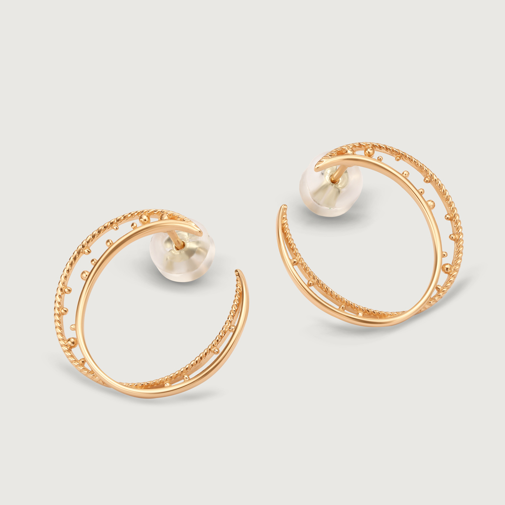 Universe Swirls 14Kt Hoop Earring,,hi-res image number null