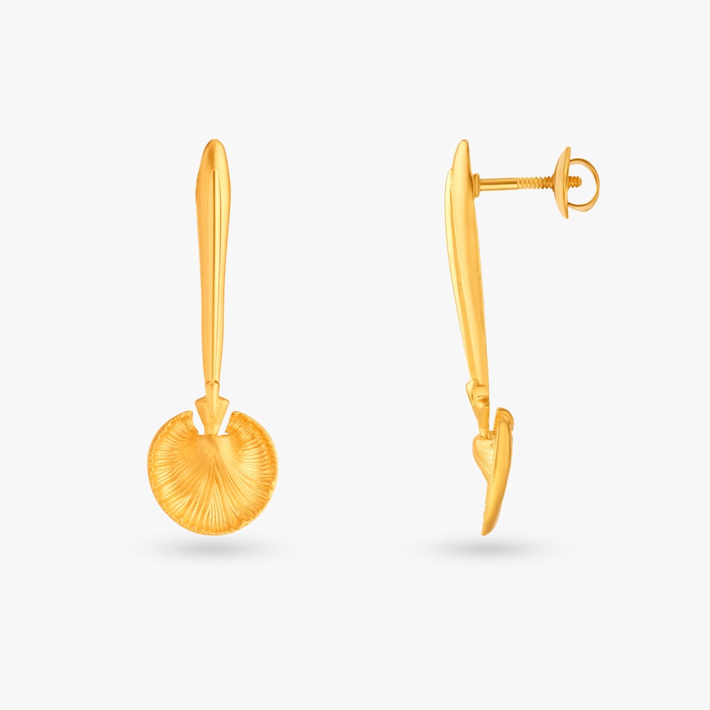 Abstract Bar Gold Drop Earrings,,hi-res image number null
