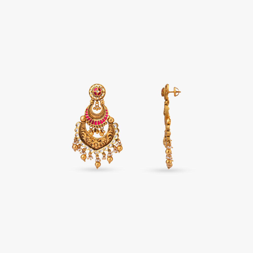 22 Karat Yellow Gold Floral Pendant Necklace Set,,hi-res image number null