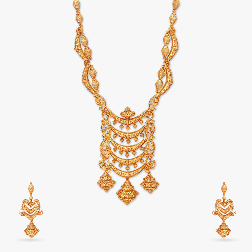 Palace of Chimes Gold Necklace Set,,hi-res image number null