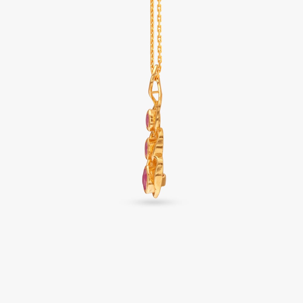 Graceful Curves Ruby Pendant and Earrings Set,,hi-res image number null