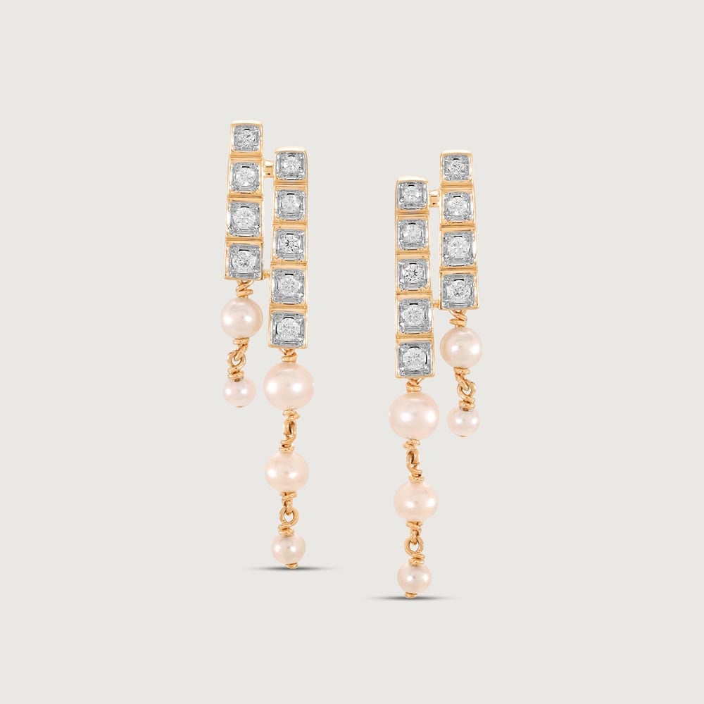 Minimal Geo Diamond Drop Earrings,,hi-res image number null