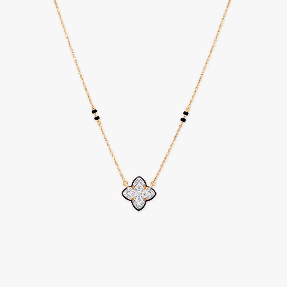 Starlit Petal Diamond Mangalsutra,,hi-res image number null