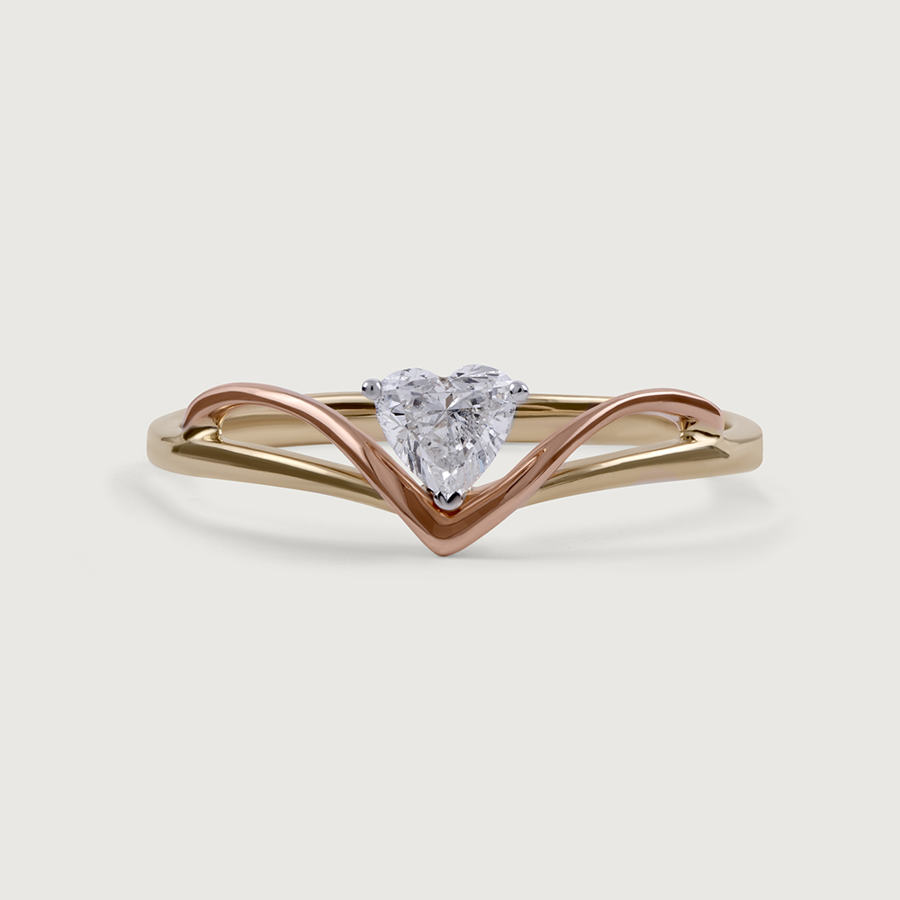 Enchanted Heart 14 kt Gold & Diamond Finger Ring,,hi-res image number null