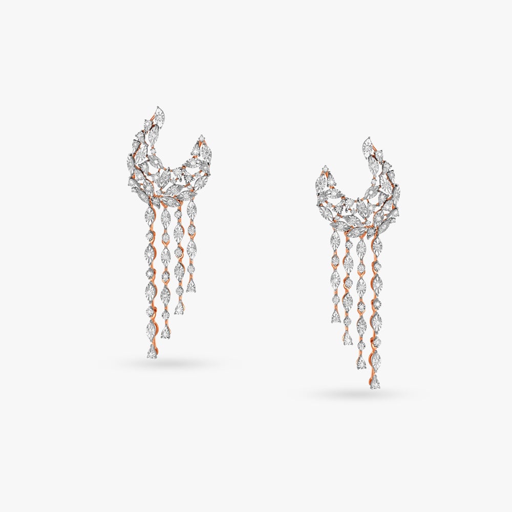 Dazzling Blooms Diamond Necklace Set,,hi-res image number null