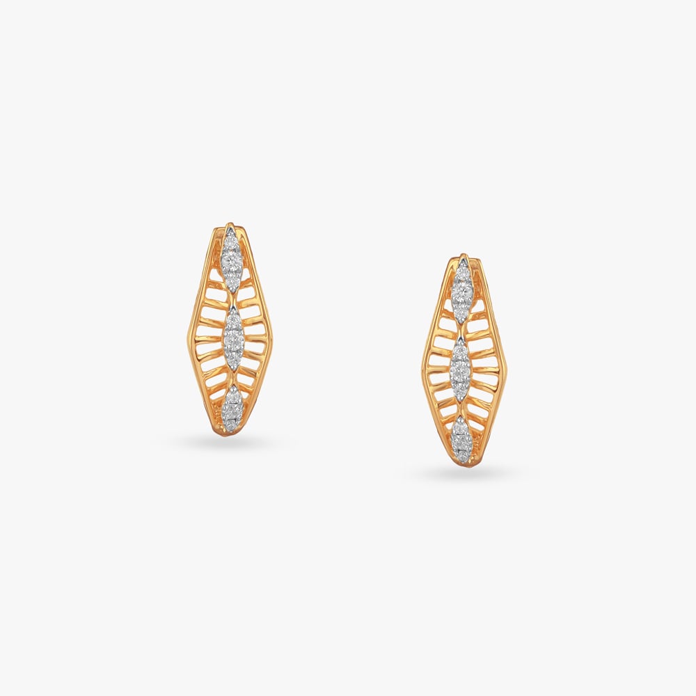 Radiant Weave Diamond Hoop Earrings,,hi-res image number null