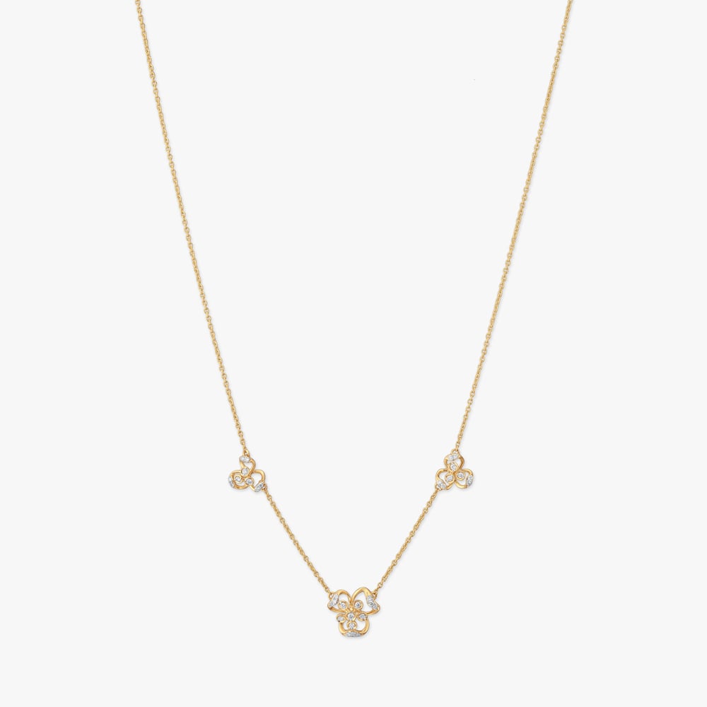 

Triple Bloom Diamond Necklace