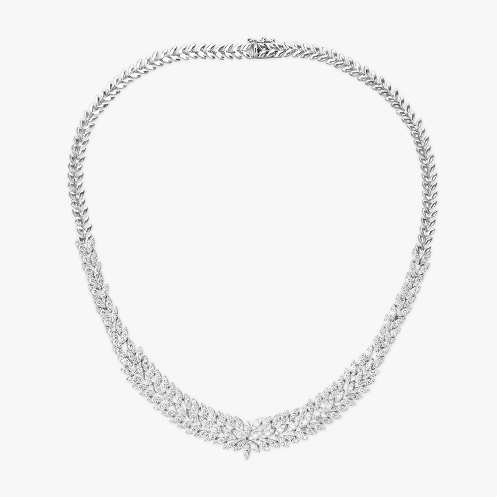 Lustrous Vine Diamond Necklace Set,,hi-res image number null