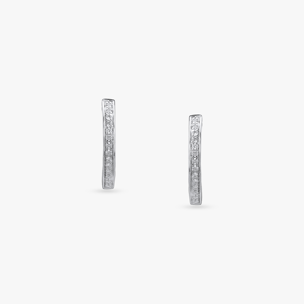 Gleaming Grid Diamond Stud Earrings,,hi-res image number null