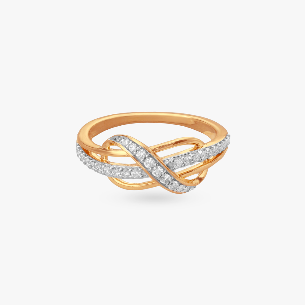 Luxe Knot Diamond Finger Ring,,hi-res image number null
