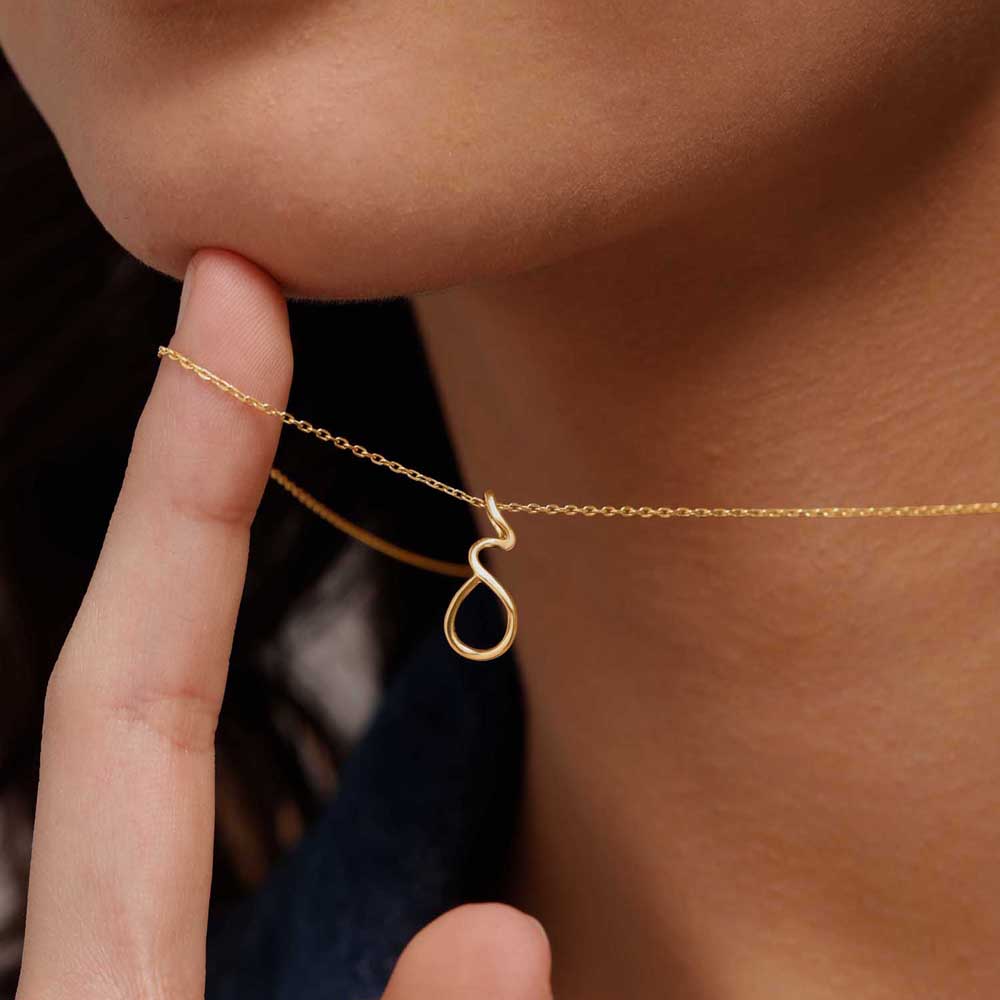 Serene Loop Gold Necklace,,hi-res image number null