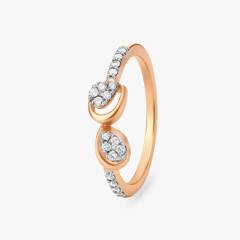 Enchanted Leaflet Diamond Elegance Finger Ring,,hi-res image number null