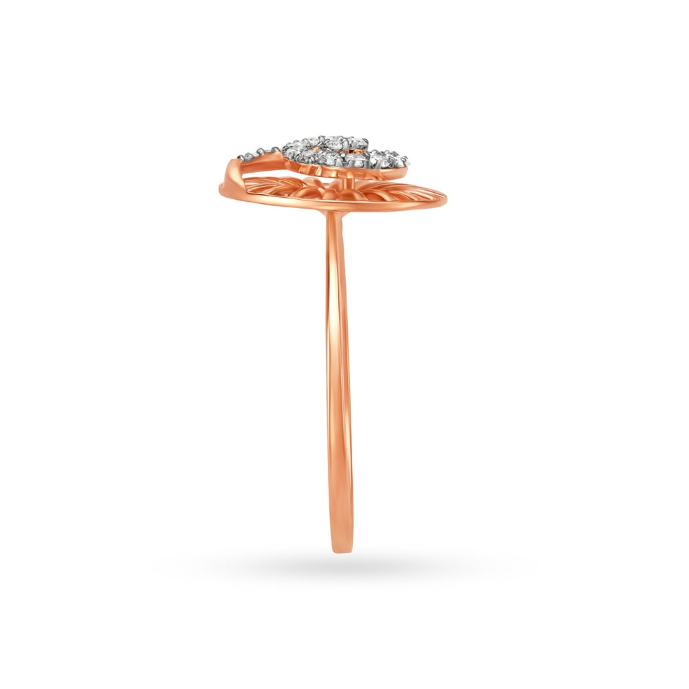 Spectacular Spiral Design Diamond Finger Ring,,hi-res image number null