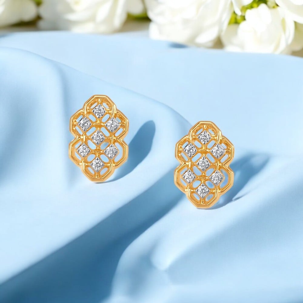 

Hexa Spark Diamond Stud Earrings
