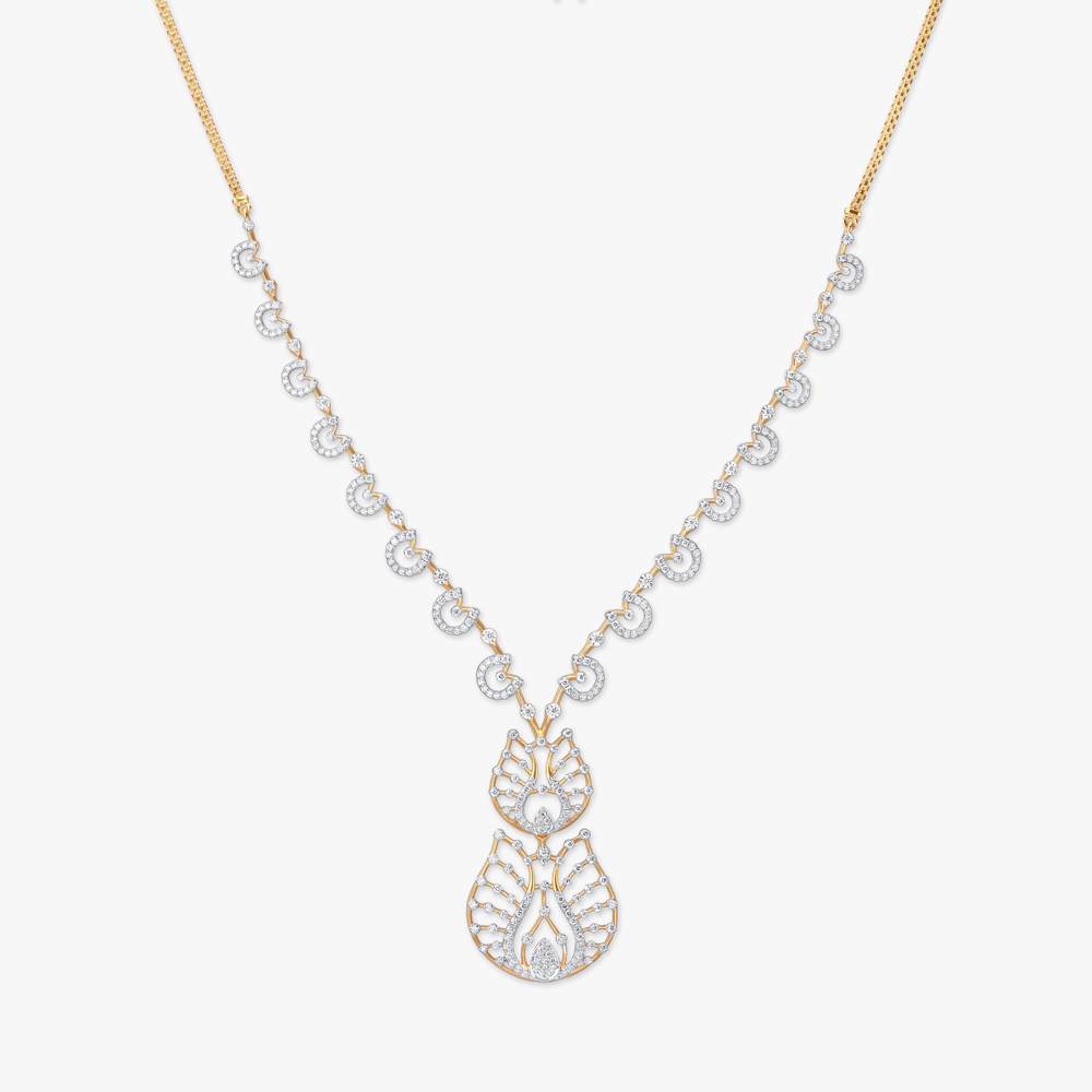 Tulip Bloom Diamond Necklace Set,,hi-res image number null