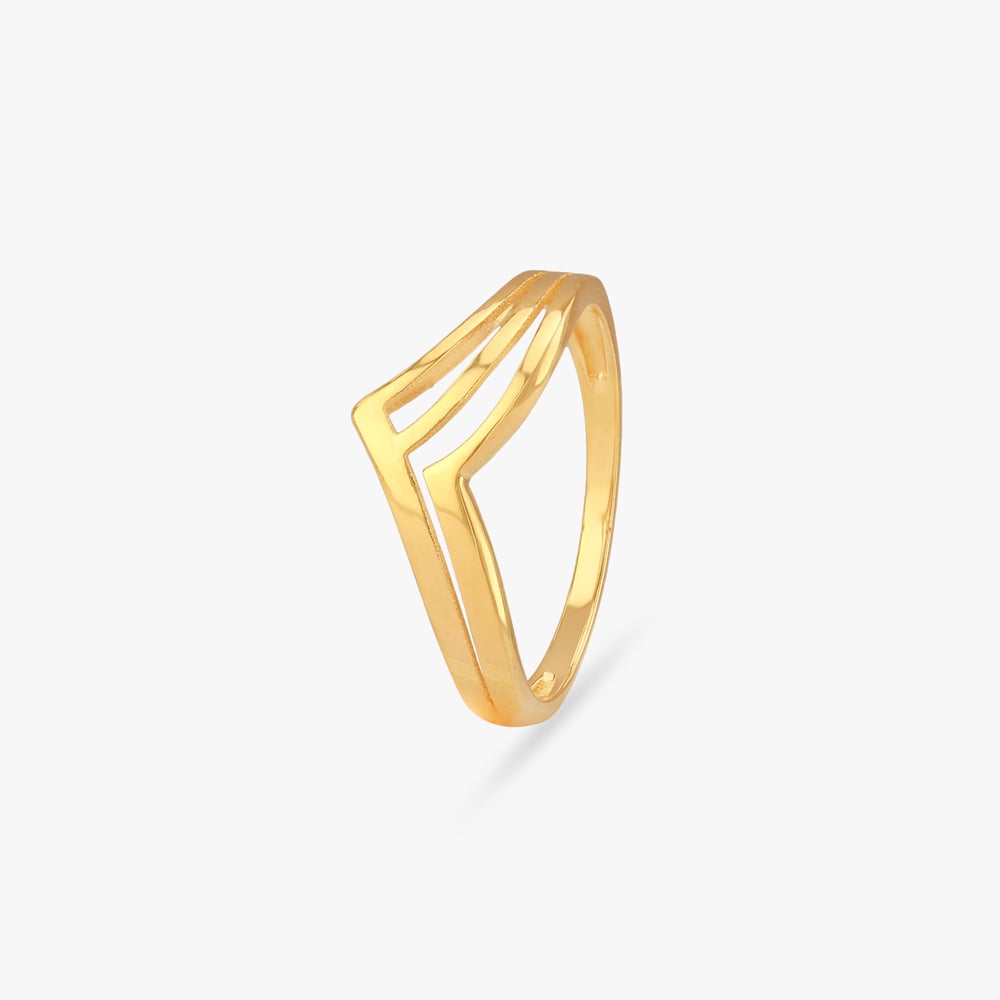 Crest Curve Gold Ring,,hi-res image number null