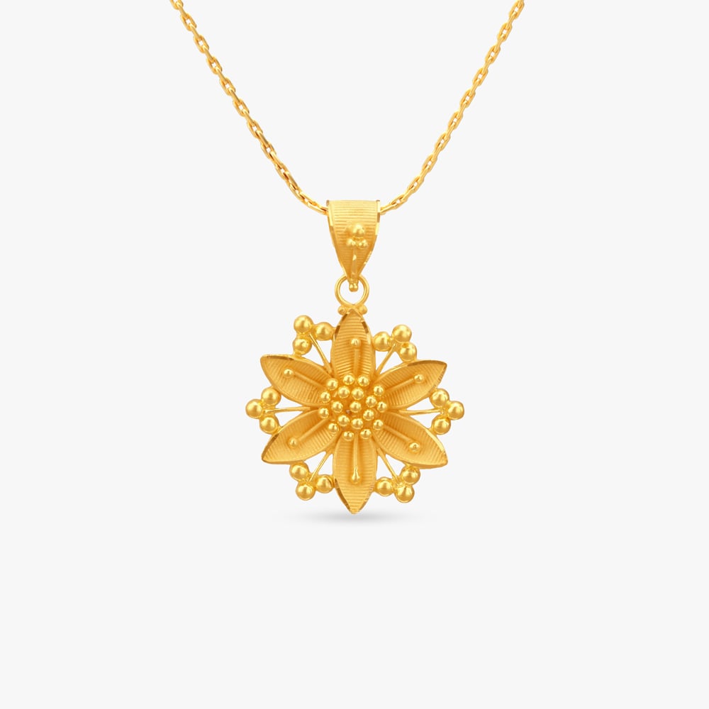 Sunbloom Heritage Gold Pendant and Earrings Set,,hi-res image number null