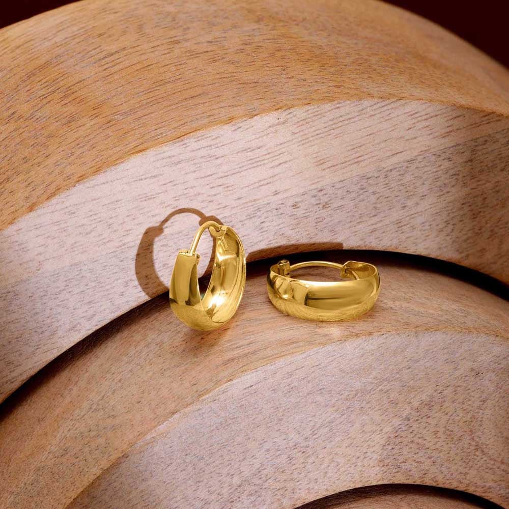 Minimalist Bold Gold Hoop Earrings,,hi-res image number null