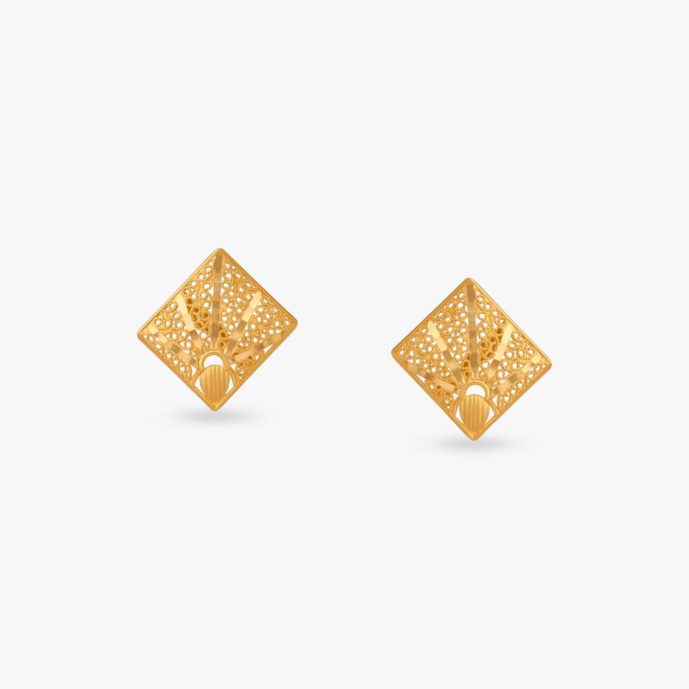 

Eternal Sunrise Gold Stud Earrings