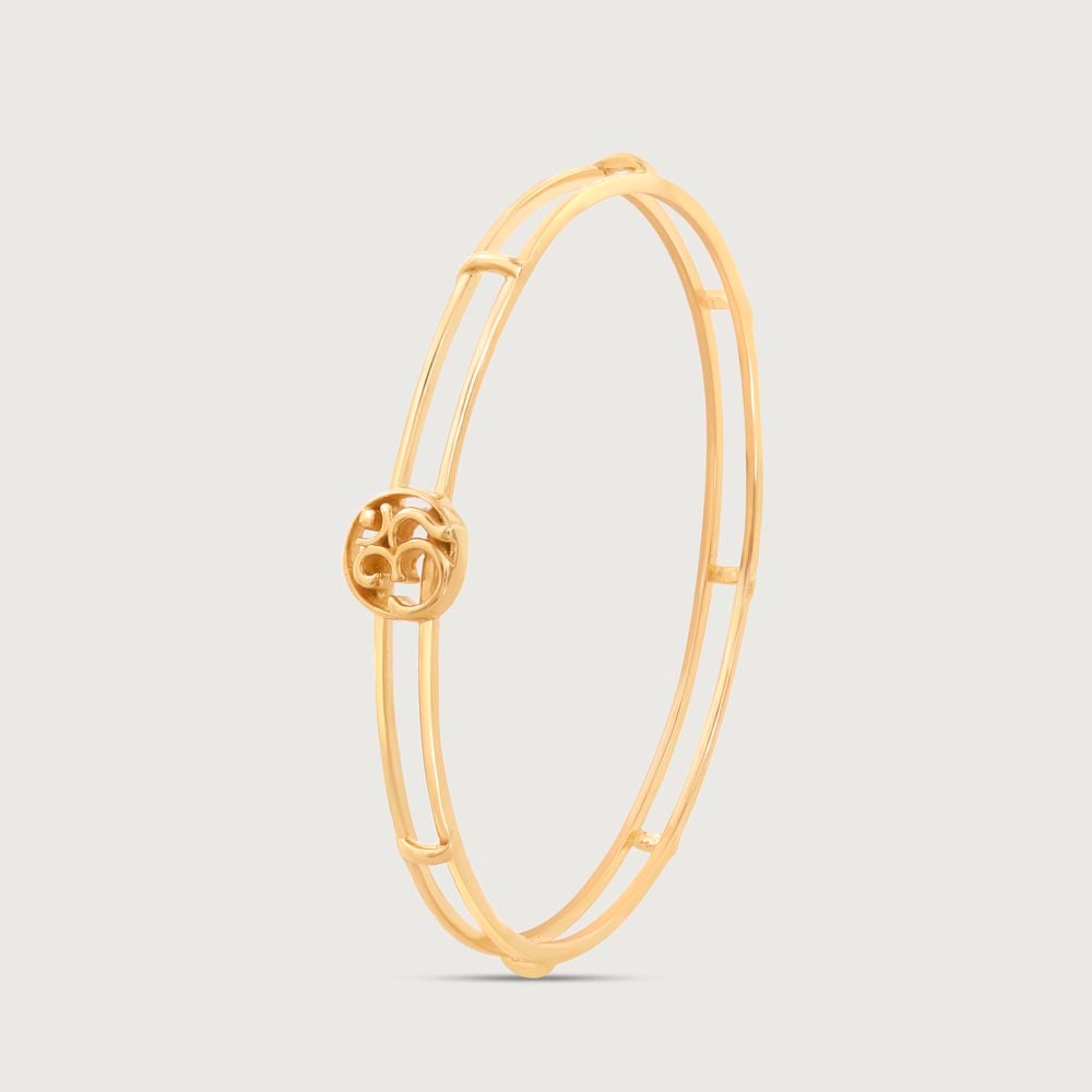 Om Aura Gold Bangle,,hi-res image number null