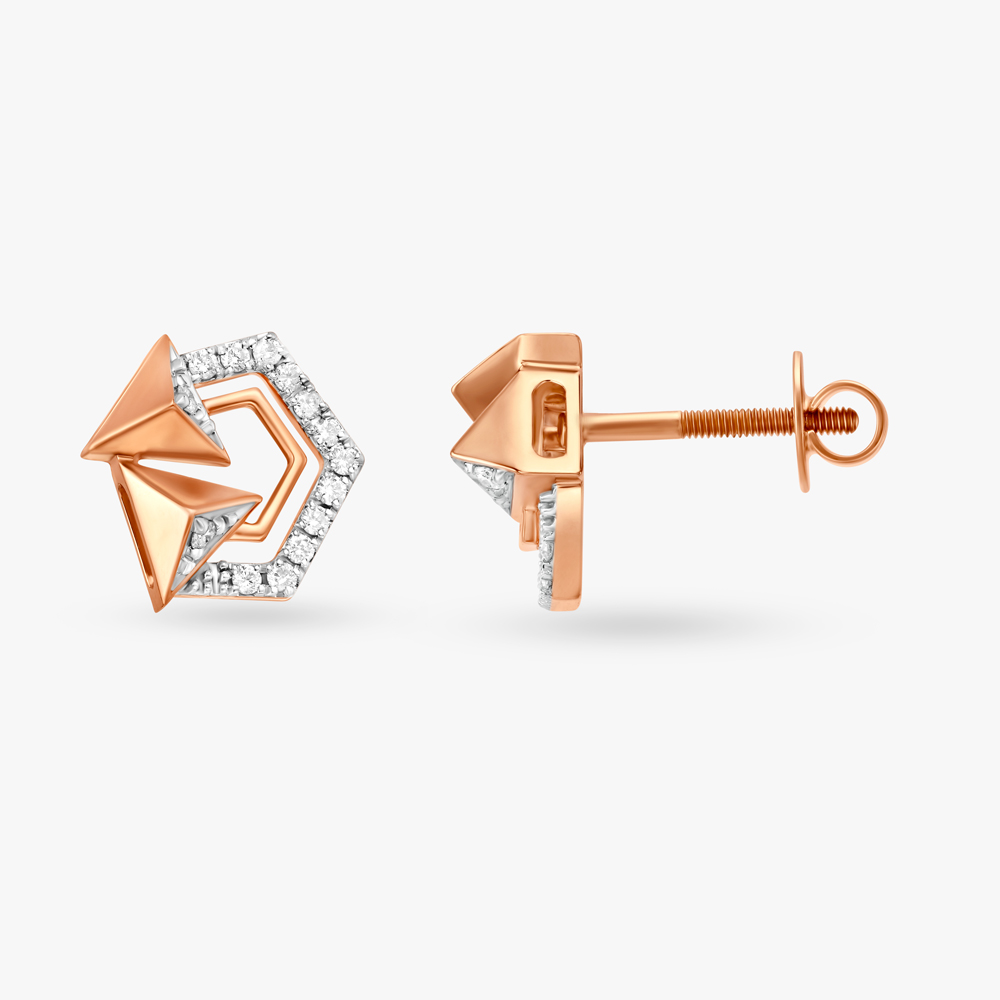 Abstract Stud Earrings,,hi-res image number null
