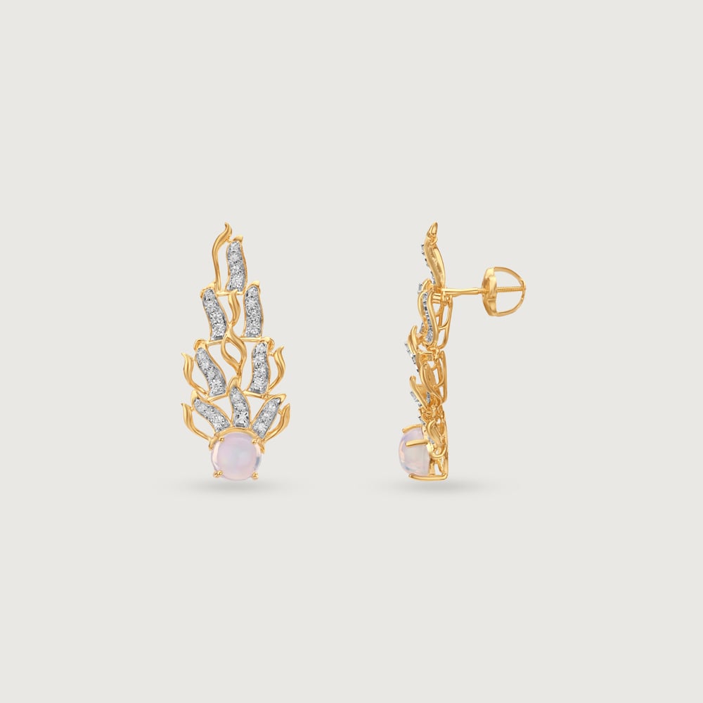 Sunflare Cascade Diamond Drop Earrings,,hi-res image number null