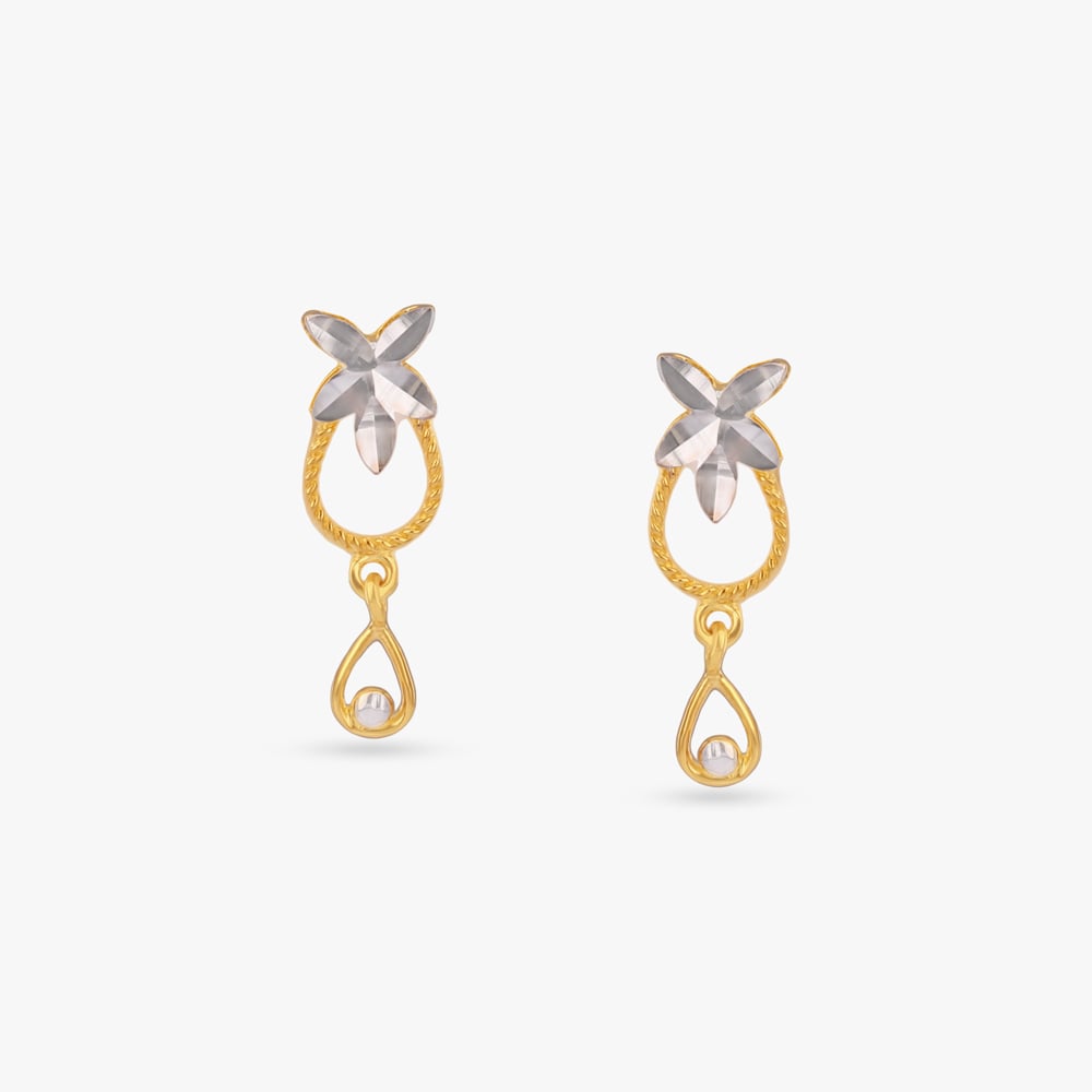 

Petal Twist Gold Drop Earrings