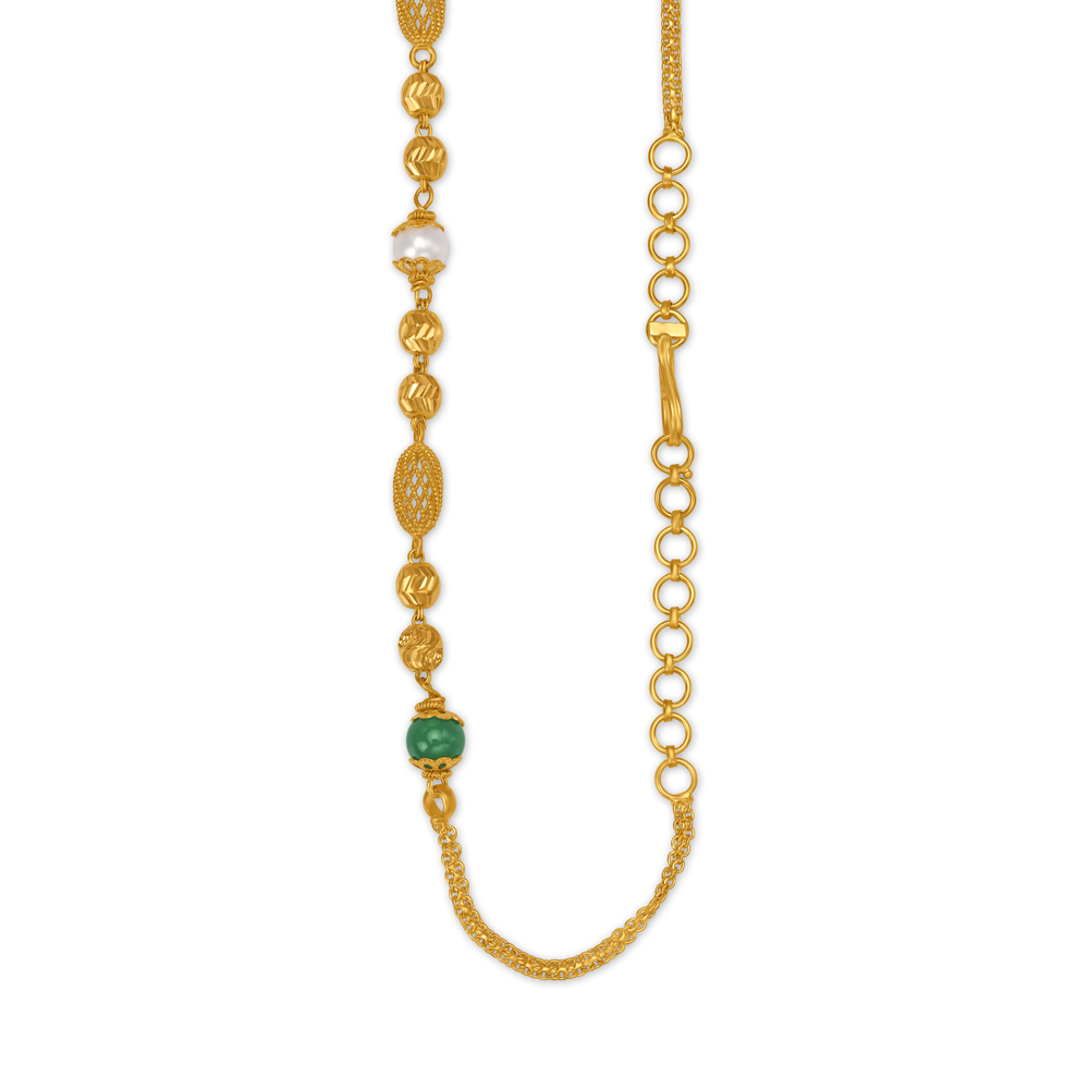 Flawless Coloured Bead Gold Chain,,hi-res image number null