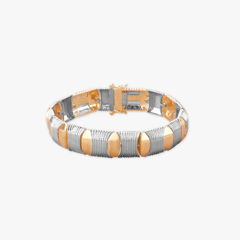 

Tapered Shine Gold Bracelet for Men